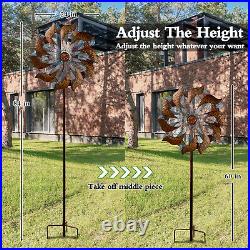 Classical Wind Spinner, Large Metal Wind Sculpture, Garden Yard Windmill 84 inch