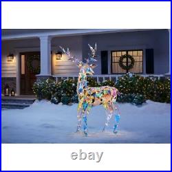 Color Changing Christmas Reindeer Outdoor Yard Decor Sparkling Holiday Sculpture