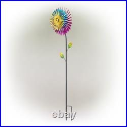 Colorful Metal Wind Spinner Sculpture Kinetic Lawn Garden Decor Patio Stake Yard