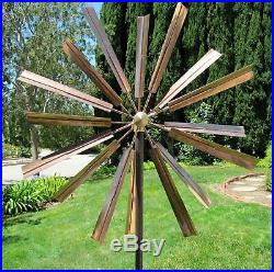 Copper Sculpture Wind Spinner Kinetic Lawn Garden Decor Patio Stake Yard Art