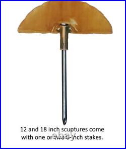 Cowboy on Dinosaur Metal Yard Art, Rust Finish, Handmade in the USA