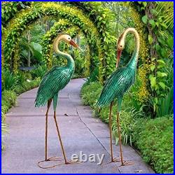 Crane Garden Statues Outdoor Heron Metal Yard Art Statues and Sculptures for