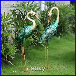 Crane Garden Statues Outdoor Heron Metal Yard Art Statues and Sculptures for Law