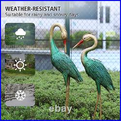 Crane Garden Statues Outdoor Heron Metal Yard Art Statues and Sculptures for Law