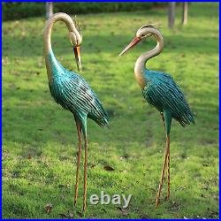 Crane Garden Statues Outdoor Heron Metal Yard Art Statues and Sculptures for Law