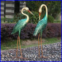 Crane Garden Statues Outdoor Heron Metal Yard Art Statues and Sculptures for Law