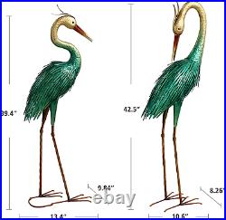 Crane Garden Statues Outdoor Heron Metal Yard Art Statues and Sculptures for Law