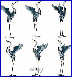 Crane Heron Statue Sculpture Garden Bird Yard Art Decor Lawn Porch Outdoor Patio