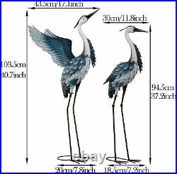 Crane Heron Statue Sculpture Garden Bird Yard Art Decor Lawn Porch Outdoor Patio