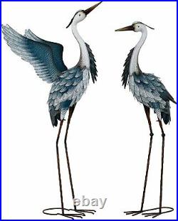 Crane Heron Statue Sculpture Garden Bird Yard Art Decor Lawn Porch Outdoor Patio