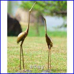 Crane Pair Statue Aluminum Home & Garden Decorative Collectible