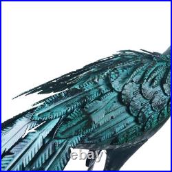 Crane Statue Metal Retro Style Crane Sculpture Garden Decoration Metal Yard A