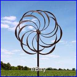 Dancing Pinwheel Windmill Garden Spinner Yard Wind Decor Iron Metal Sculpture