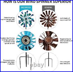 Decoroca Yard Large Wind Spinners Outdoor 72In Yard Wind Spinner & Sculpture f