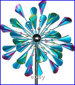 Decoroca Yard Large Wind Spinners Outdoor 72In Yard Wind Spinner & Sculpture f