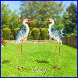 Egret Statue Sculpture Garden Bird Yard Art Decor Lawn Heron Porch Crane Heron