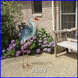 Egret Statue Sculpture Garden Bird Yard Art Decor Lawn Heron Porch Crane Heron