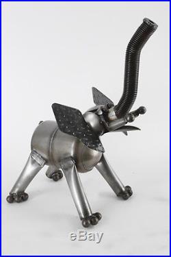 Elephant metal yard art statue figurine sculpture handmade
