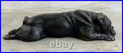 English Bulldog Garden Yard Outdoor Indoor Bronze Statue Sculpture Hand Made Art