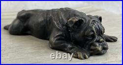 English Bulldog Garden Yard Outdoor Indoor Bronze Statue Sculpture Hand Made Art