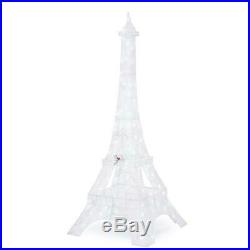 Festive Christmas LED Lighted Twinkling PVC Eiffel Tower 86 In. Tall Yard Decor