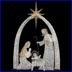 Festive Holiday Giant Nativity Scene 120 In. 440-Light LED Christmas Yard Decor