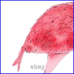 Flamingo Statue Outdoor Lawn Yard Garden Decor Metal Art Sculpture Pink