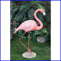 Flamingo Statue Walking Bird Garden Lawn Yard Outdoor Decor Pink Sculpture Large