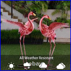 Flamingo Yard Decorations Tall Birds Garden Statues and Sculpture Natelf Pink