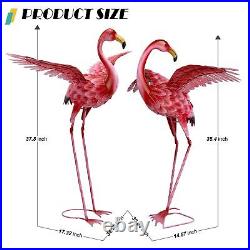 Flamingo Yard Decorations Tall Birds Garden Statues and Sculpture Natelf Pink