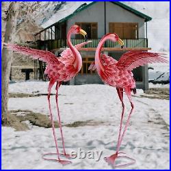 Flamingo Yard Decorations Tall Birds Garden Statues and Sculpture Natelf Pink