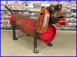 Folk Art Dog Yard Art Scrap Metal Junkyard Steel Welded Garden Decor 25
