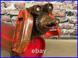 Folk Art Dog Yard Art Scrap Metal Junkyard Steel Welded Garden Decor 25