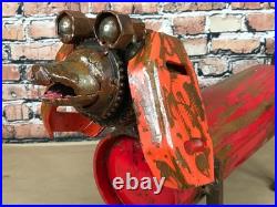 Folk Art Dog Yard Art Scrap Metal Junkyard Steel Welded Garden Decor 25