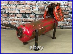 Folk Art Dog Yard Art Scrap Metal Junkyard Steel Welded Garden Decor 25