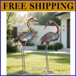 Freestanding Decorative Metal Heron Statues for Yard Perfect Mother's Day Gift