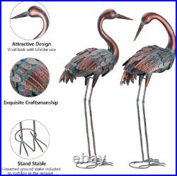 Freestanding Decorative Metal Heron Statues for Yard Perfect Mother's Day Gift