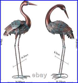 Freestanding Decorative Metal Heron Statues for Yard Perfect Mother's Day Gift