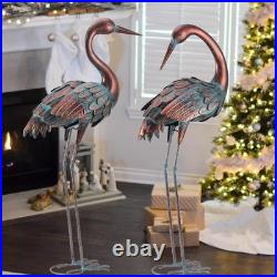 Freestanding Decorative Metal Heron Statues for Yard Perfect Mother's Day Gift
