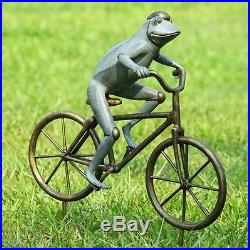 Frog on Bicycle Garden Statue Sculpture Figurine Yard Decor by SPI Home 33810
