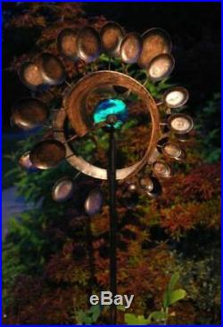 GARDEN WIND SPINNER Yard Decor Outdoor Kinetic Metal Art Windmill Sculpture NEW