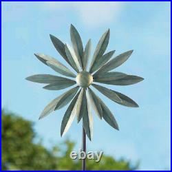 GARDEN WIND SPINNER Yard Decor Outdoor Metal Art Windmill Sculpture Stake Decor