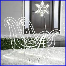 GE 31.5-in Sleigh Sculpture with White LED Lights Christmas Yard Decor