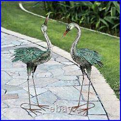 Garden Crane Statues Outdoor Metal Yard Art Heron Statues and Sculptures