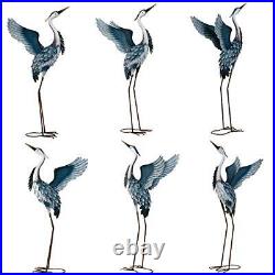 Garden Decor Blue Heron Sculptures Yard Art Decor, 37-40.7 Large Metal Crane