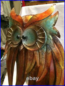 Garden Decor Metal Ornaments Yard Art OWL 16T 10W 4Thick