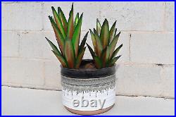 Garden Decor Outdoor Metal Green Agave Yard Art Handmade Rustic Cactus Plant