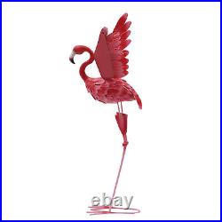 Garden Flamingo Sculptures Statues Large Bird Home Patio Yard Art Metal Ornament