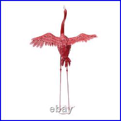Garden Flamingo Statues and Sculptures, Outdoor Metal Bird Yard Art 3PCS