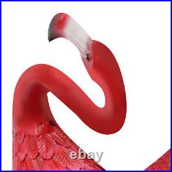 Garden Flamingo Statues and Sculptures, Outdoor Metal Bird Yard Art 3PCS